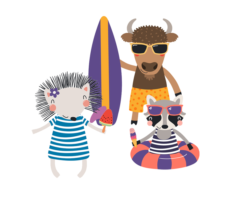 Illustration Cartoon Animals Gewinnspiel